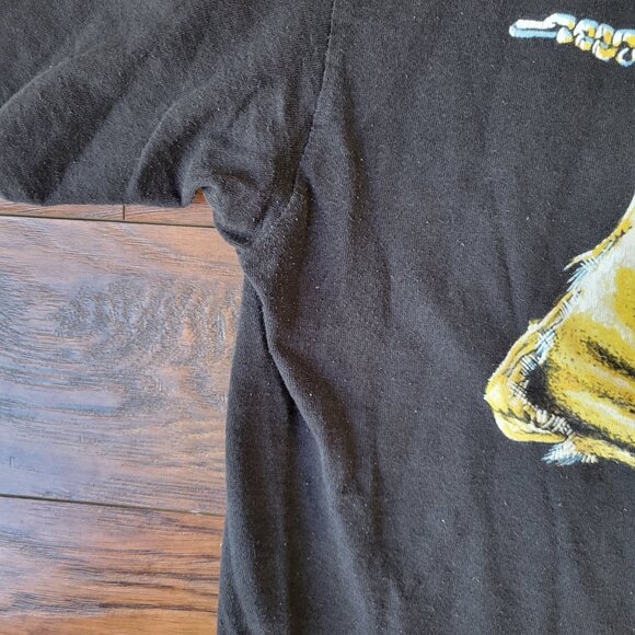 IRON MAIDEN Piece of Mind Album Cover Chained Eddie Black T-Shirt sz XXL 2X EUC - Picture 3 of 6